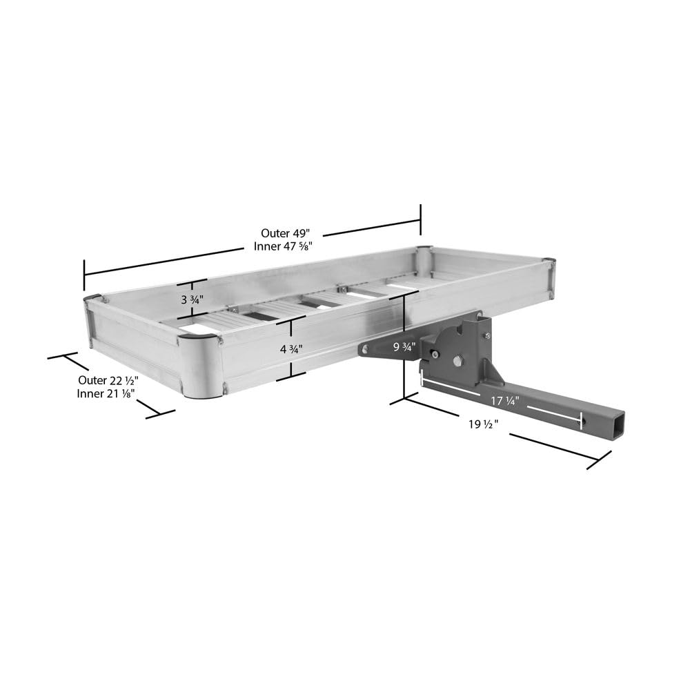Aluminum Folding Hitch Cargo Carrier 500 lb Y991098
