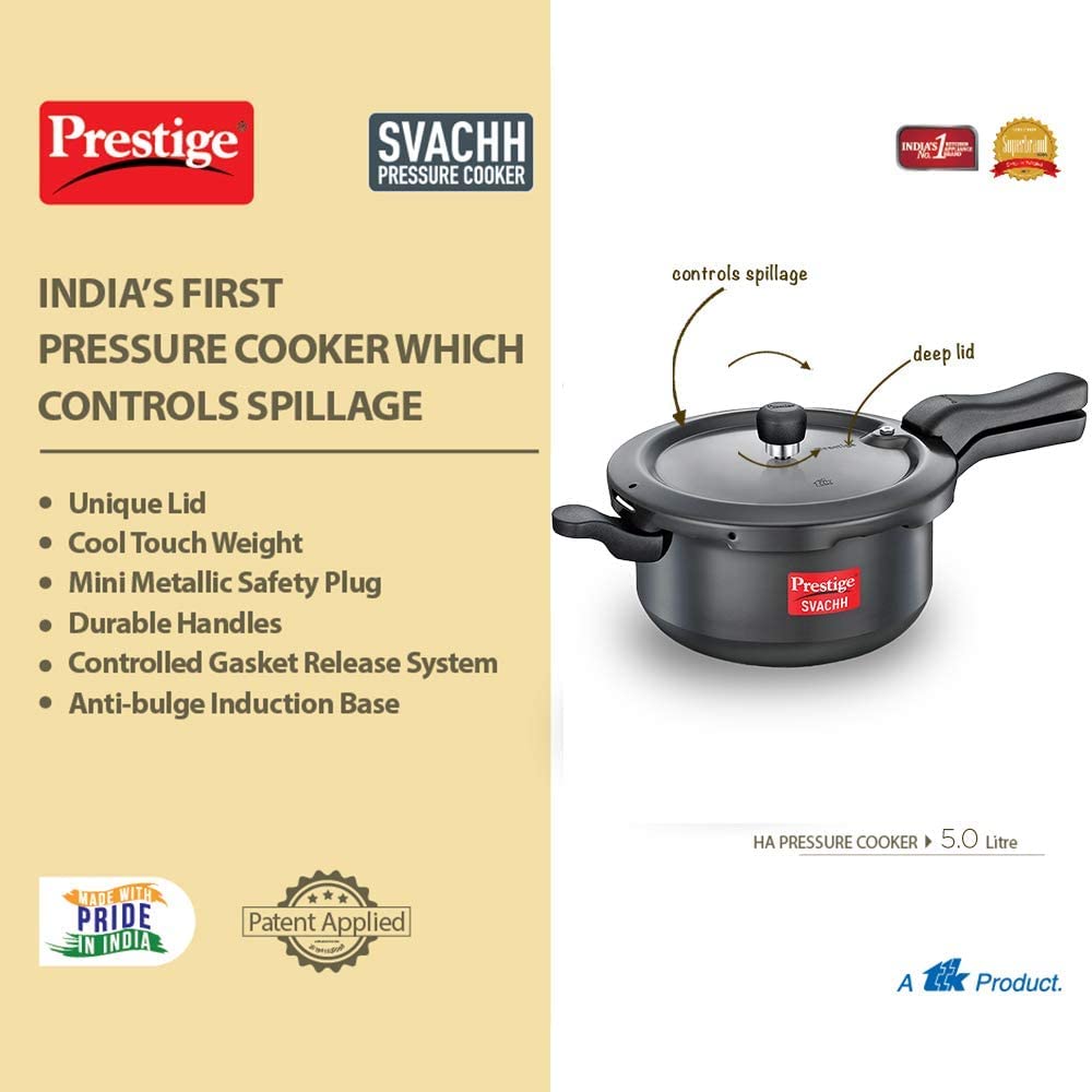 Hard Anodised 5 Liter Pressure Cooker C114931