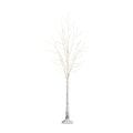 8-FT Pre-lit Artificial White Birch Tree with LED Lights H98486
