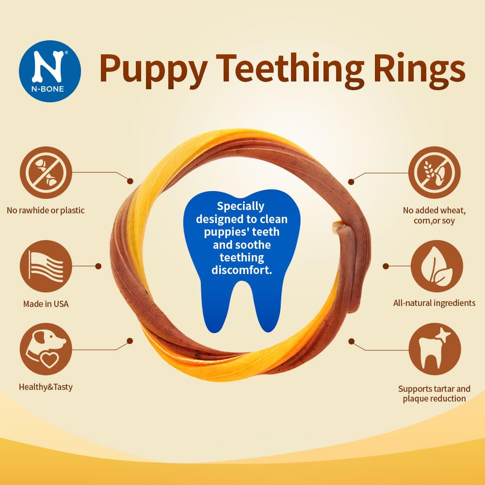 Chicken Flavor 6 Rings Puppy Teething Chews P1355
