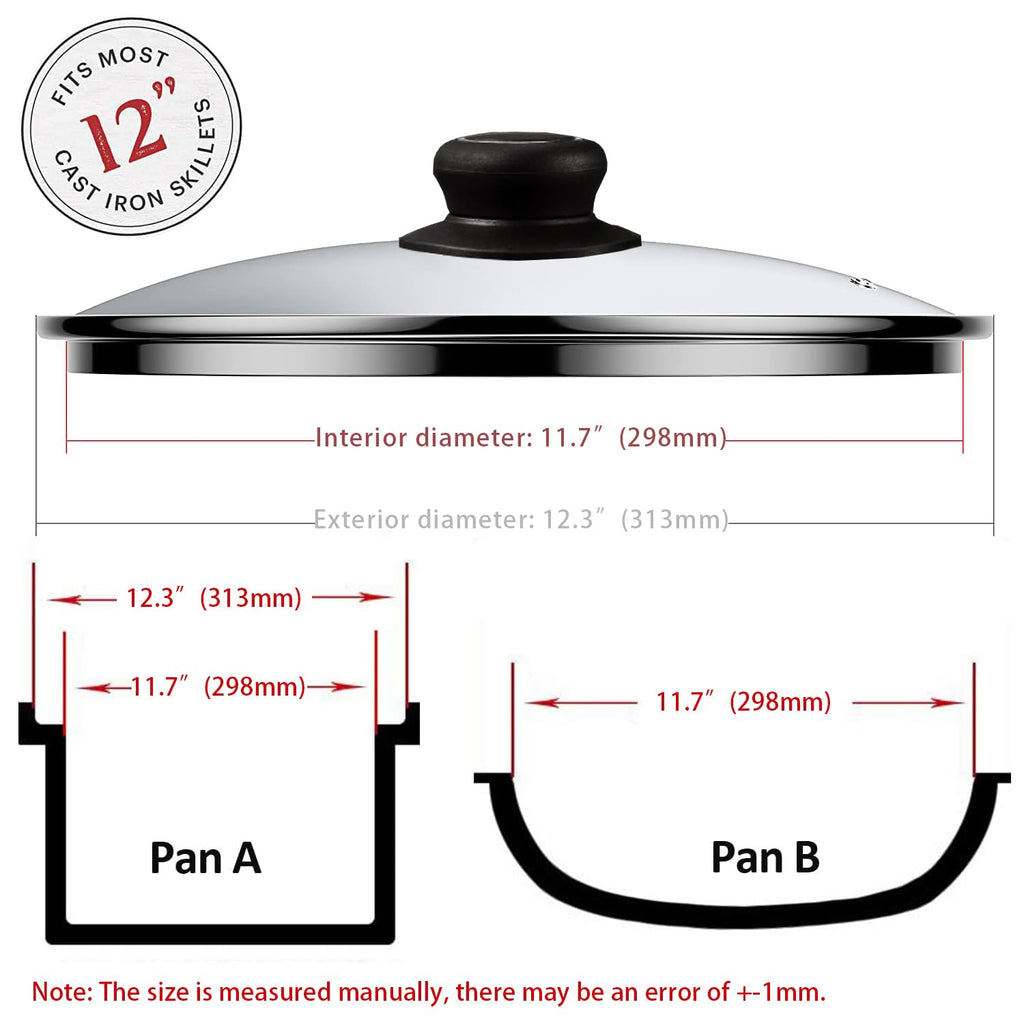 12 Inch Tempered Glass Pan Lid I36431
