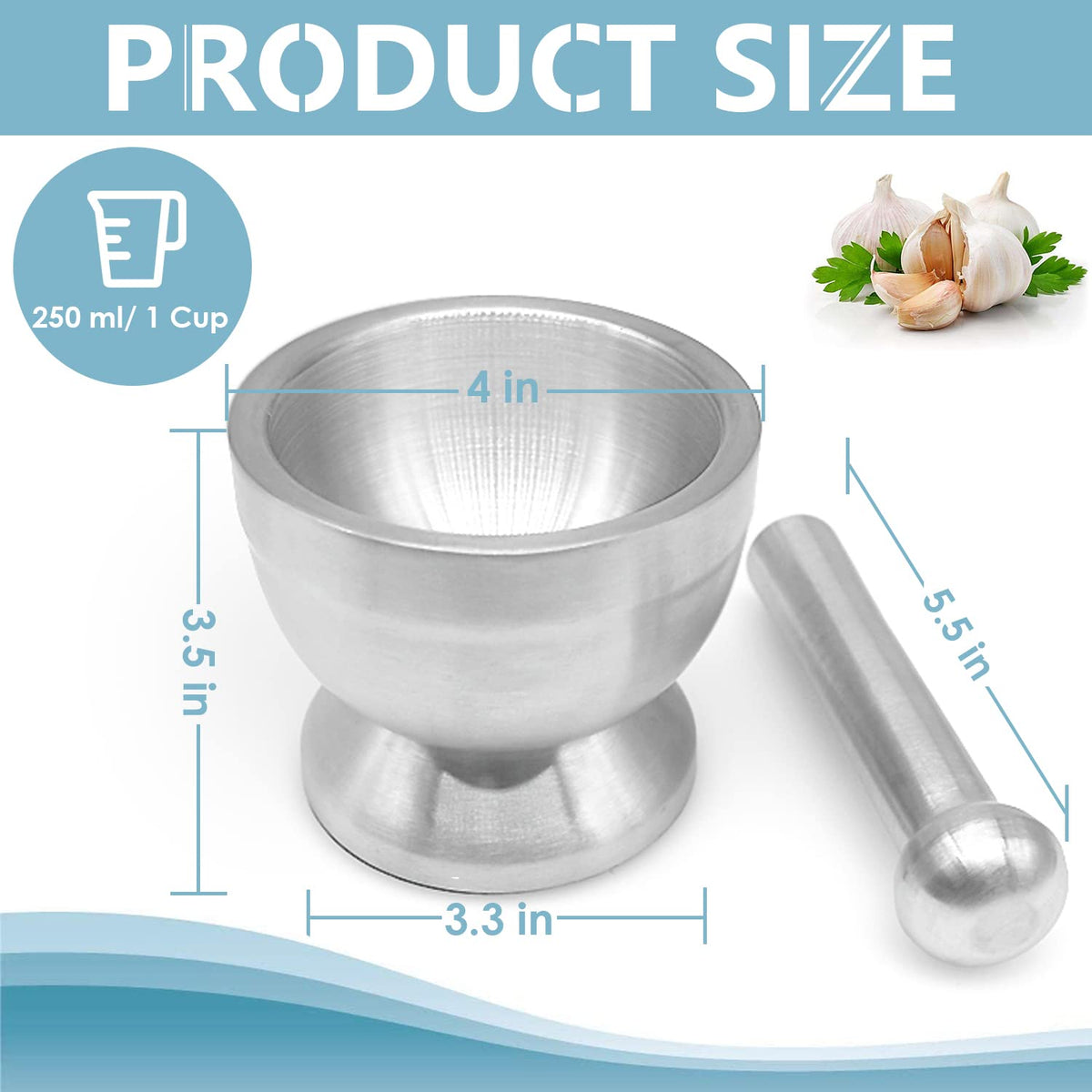 Stainless Steel Mortar and Pestle Set X280