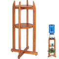 Solid Wood Water Dispenser Stand with 2 Shelves R50161