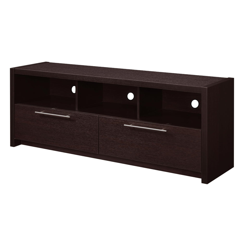 Espresso TV Stand with Storage Cabinets & Shelves K57147
