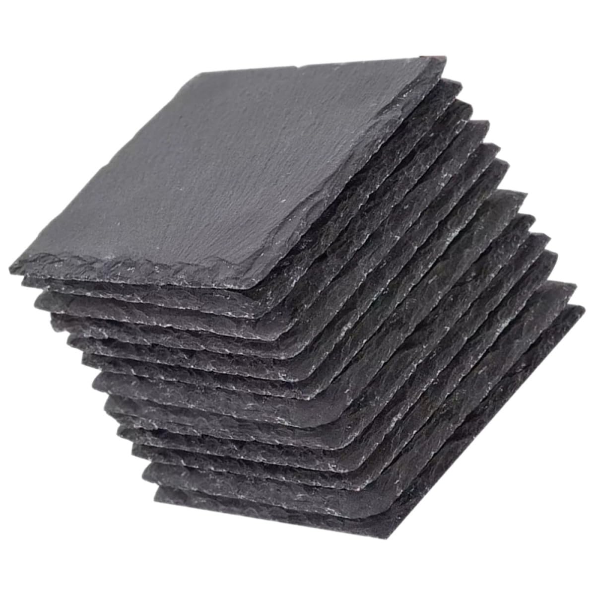 Natural Stone Square Drink Coasters Set H634581