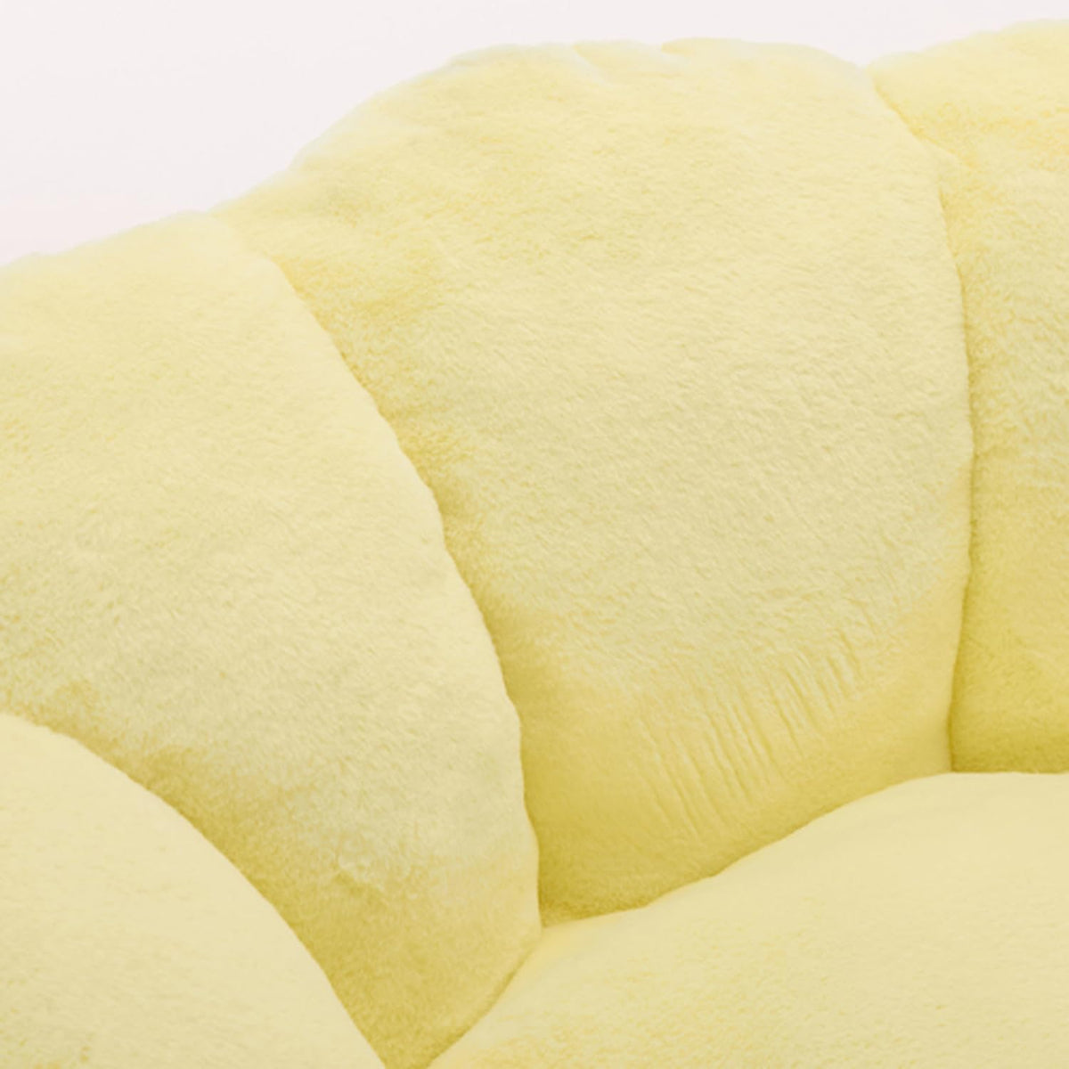 Faux Fur Bean Bag Sofa with Memory Foam V647994