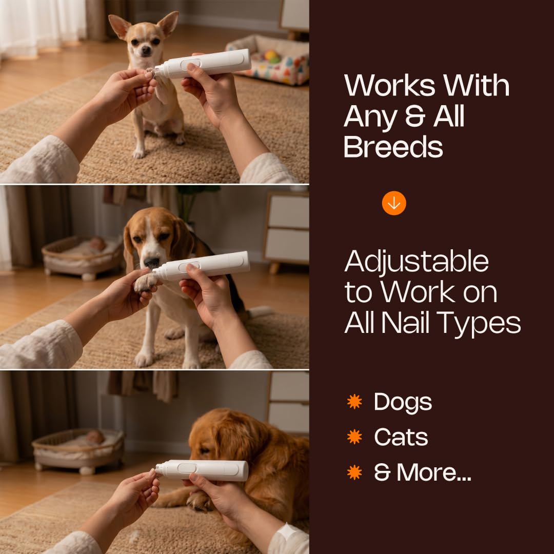 Dog Nail Grinder with LED Light E4115