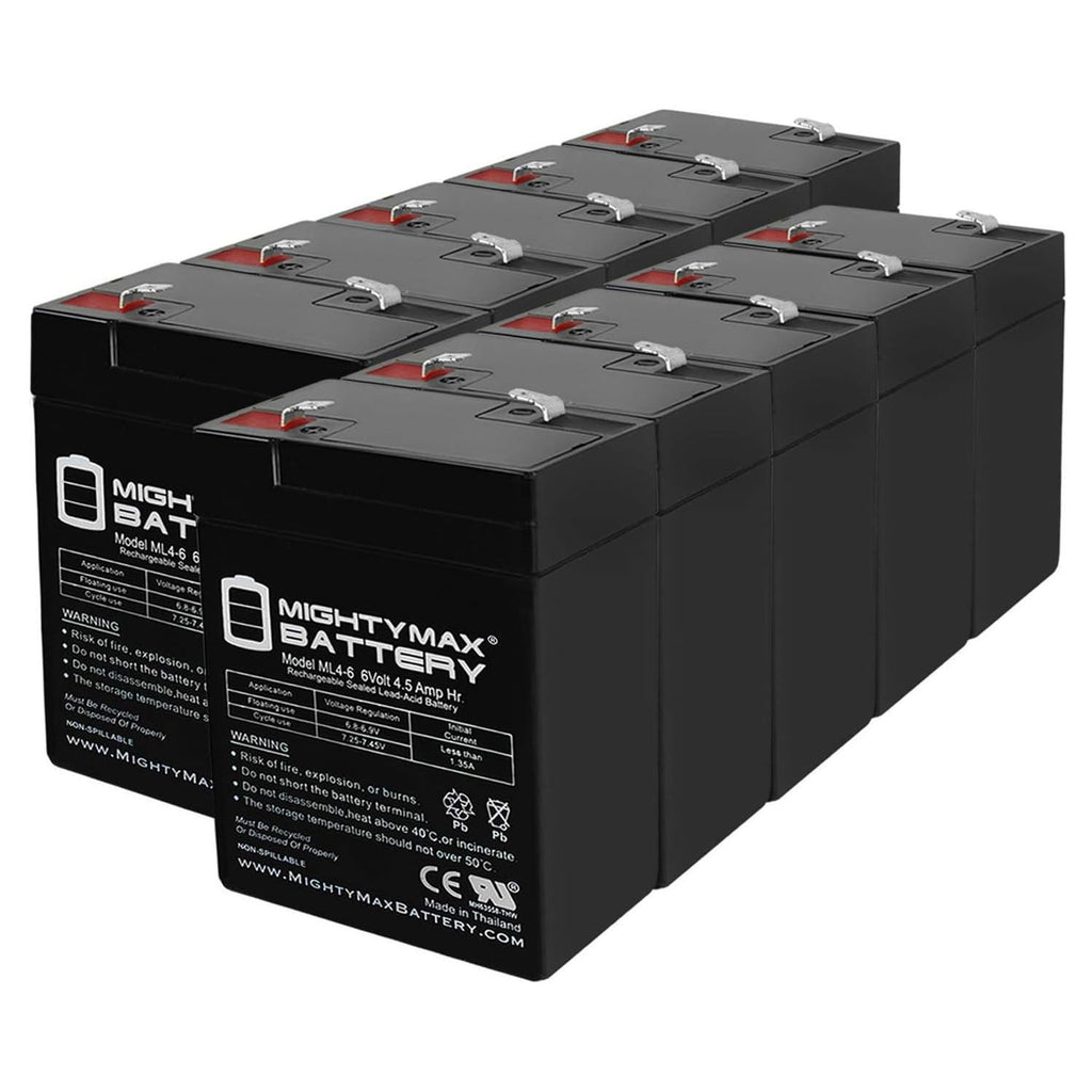 6V 4.5AH SLA Battery 10 Pack U832752