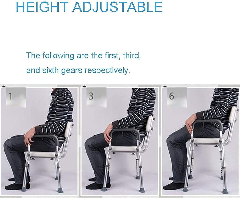 Transfer Bench with Arms and Back Adjustable Height U699