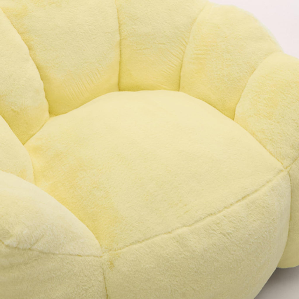 Faux Fur Bean Bag Sofa with Memory Foam V647994