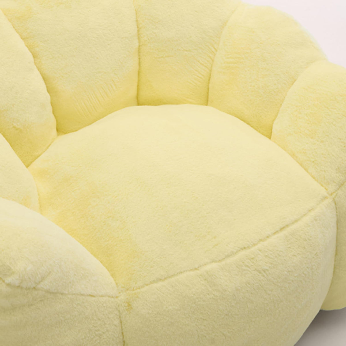 Faux Fur Bean Bag Sofa with Memory Foam V647994