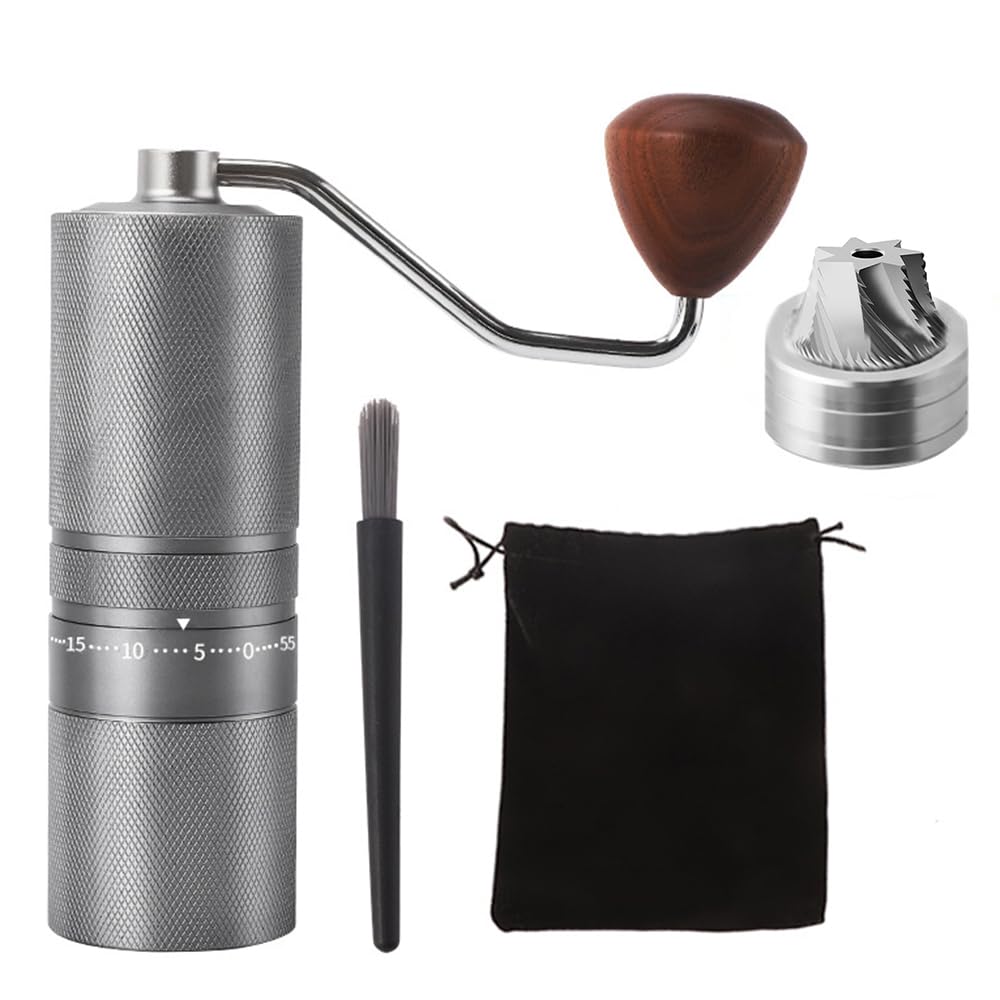 Manual Portable Coffee Grinder with 7 Star Conical Burr C711
