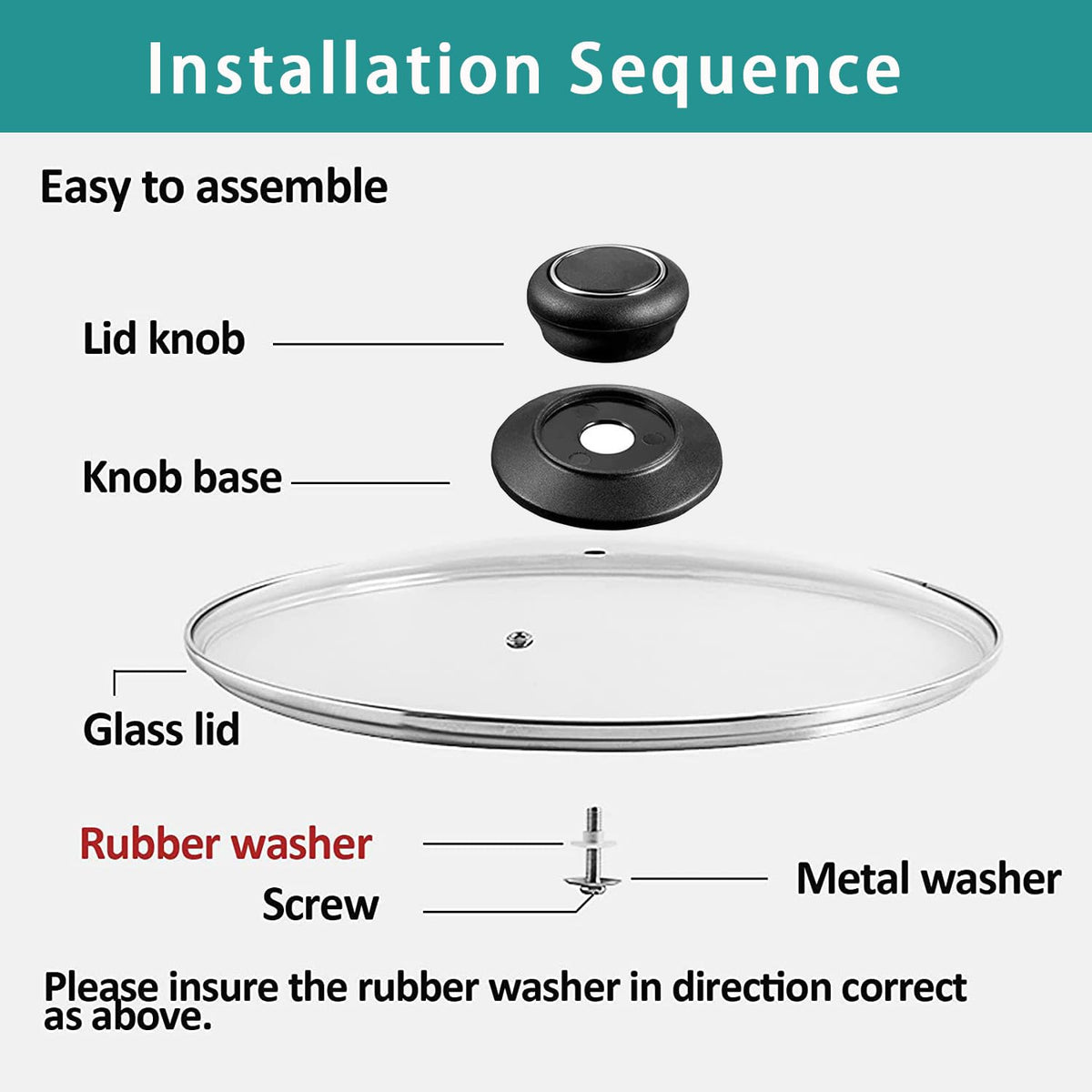 12 Inch Tempered Glass Pan Lid I36431