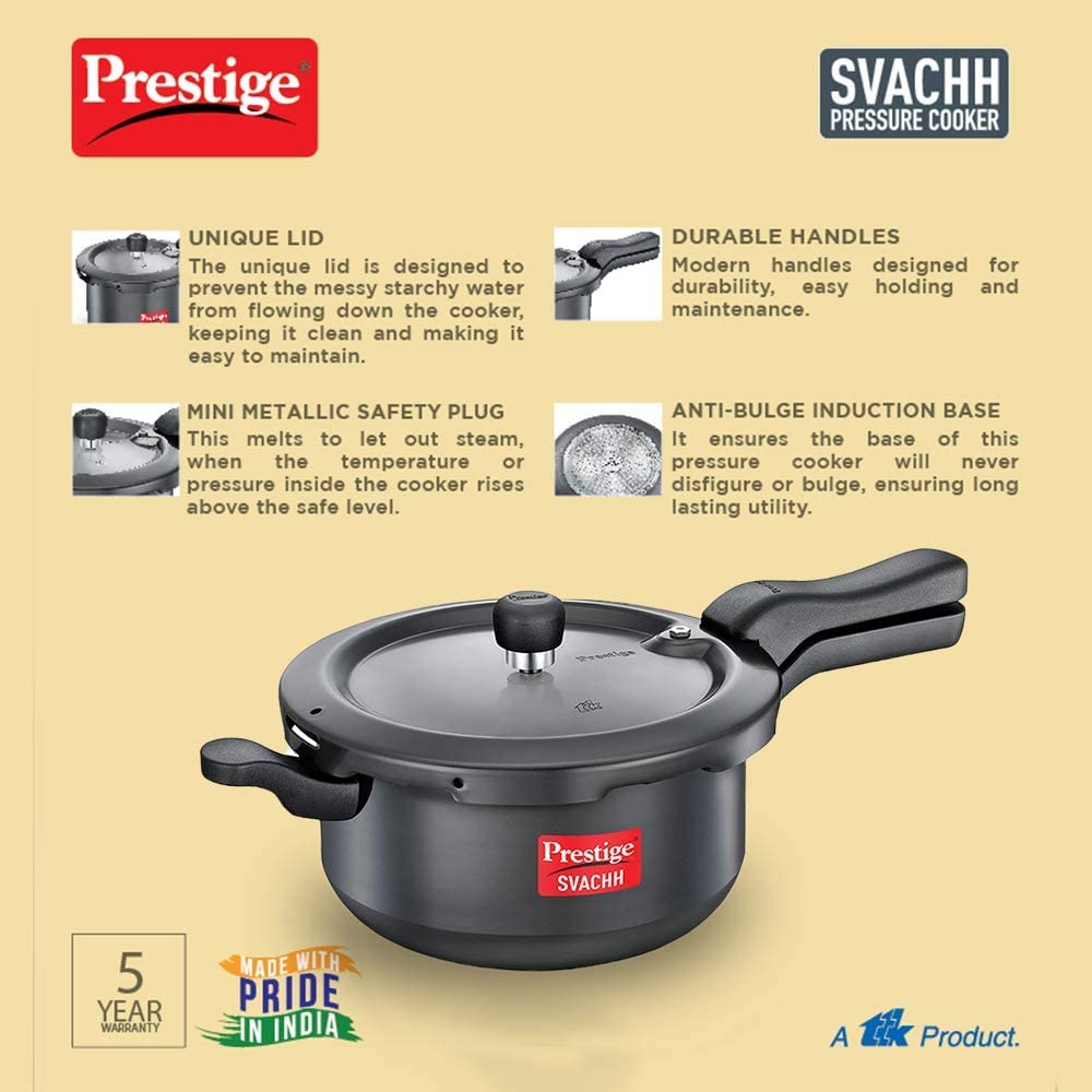 Hard Anodised 5 Liter Pressure Cooker C114931