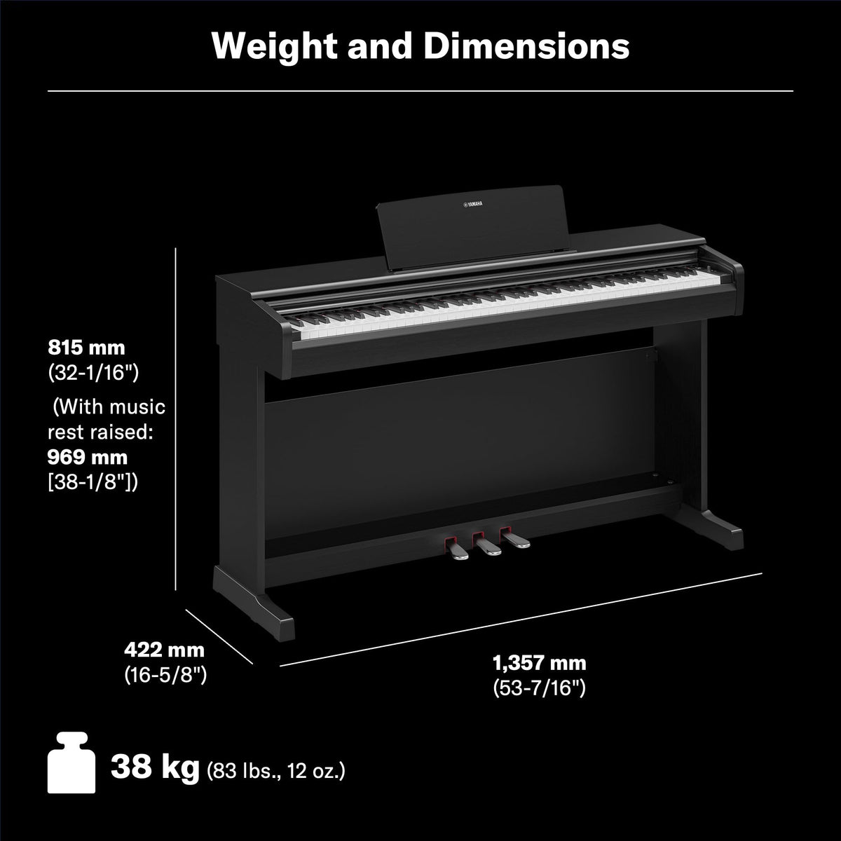 88-Key Weighted Digital Piano Keyboard with Bench W107