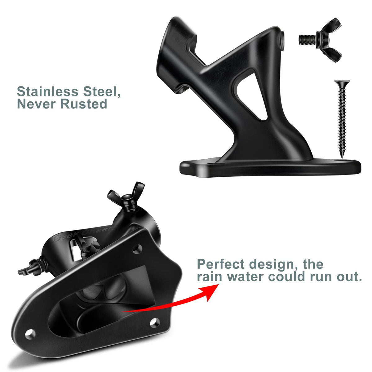 Heavy Duty Stainless Steel Flag Pole Holder 2 Positions K7394