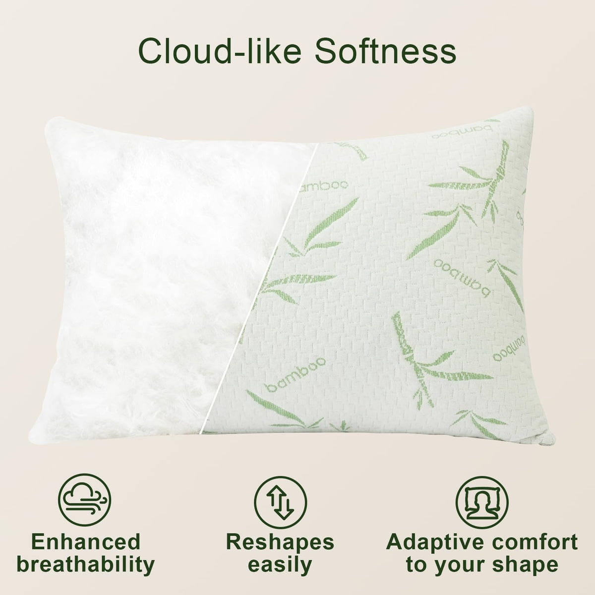 King Size Set of 2 Down Alternative Pillows P572