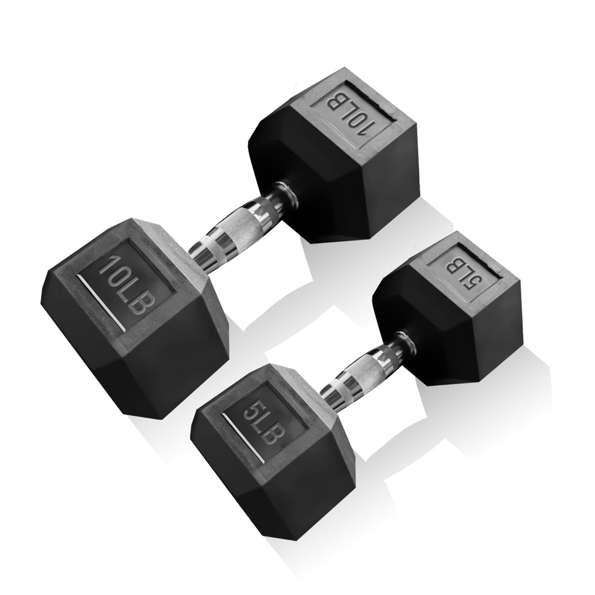 15 lb-550 lb Rubber Hex Dumbbell Set Q520273