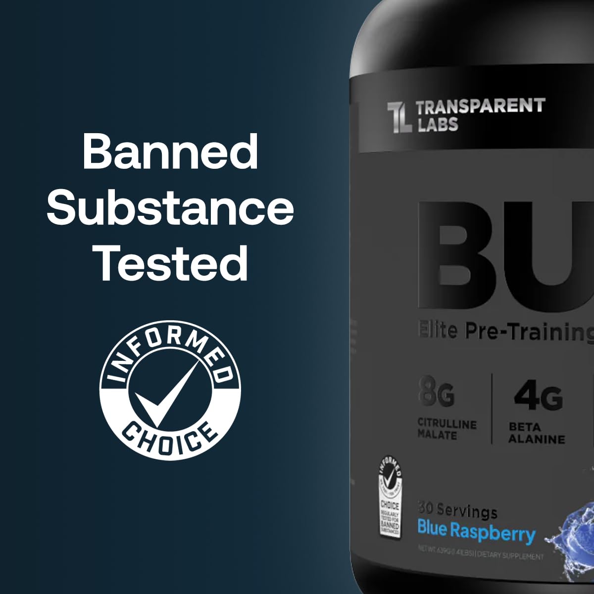 Sugar Free Pre Workout with Beta Alanine, Citrulline Malate & Caffeine, 30 Servings S611925