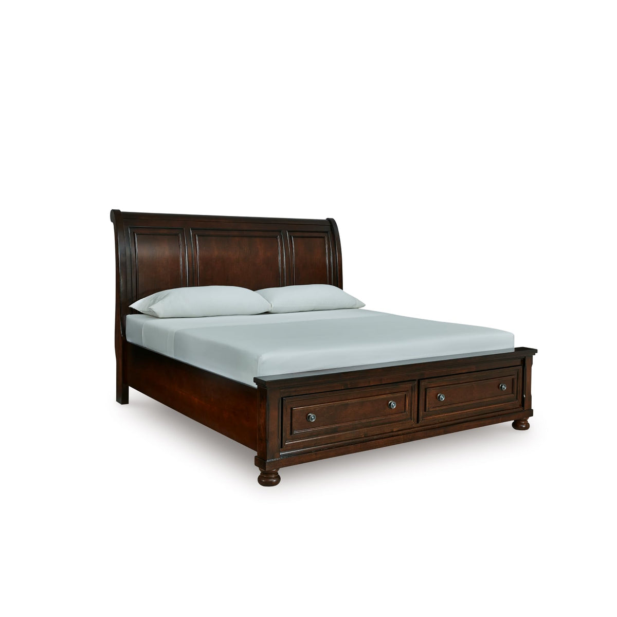 Cal King Sleigh Bed Frame with Storage H204