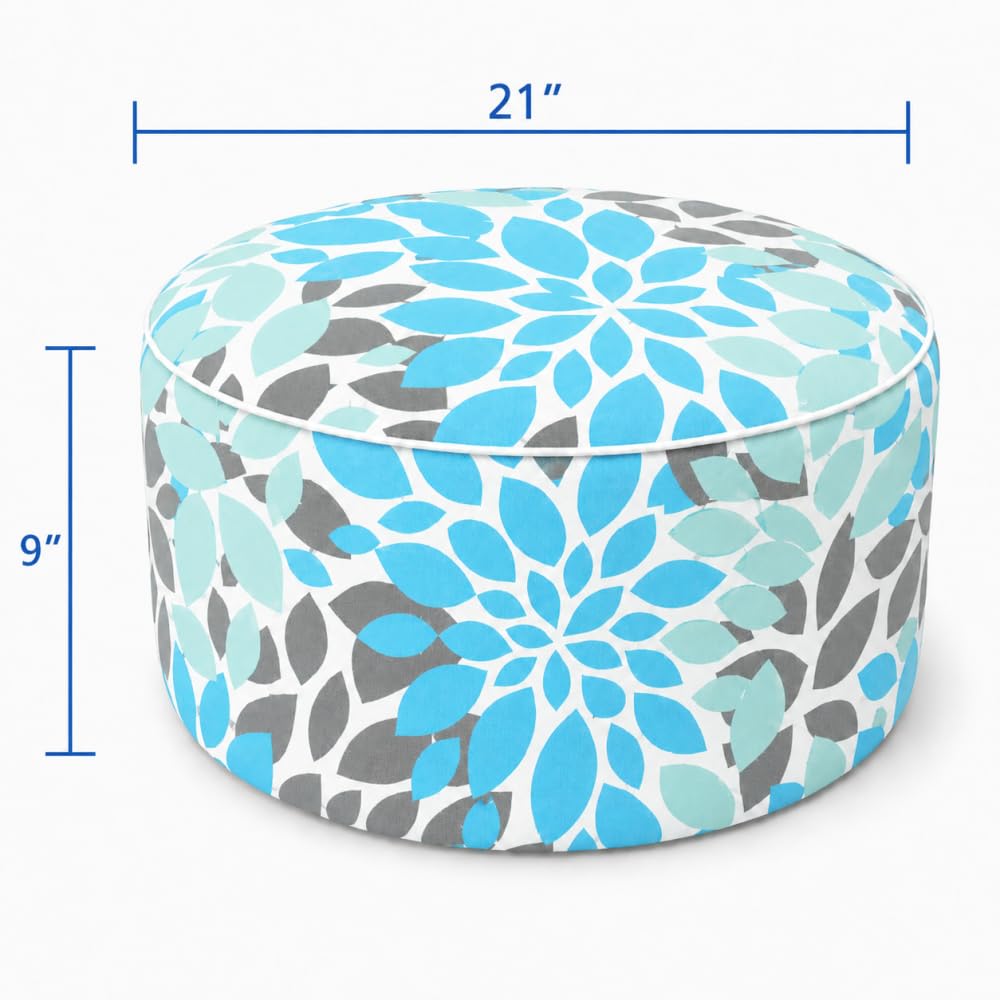 Inflatable Outdoor Ottoman 2 Pack Teal Grey Q115121