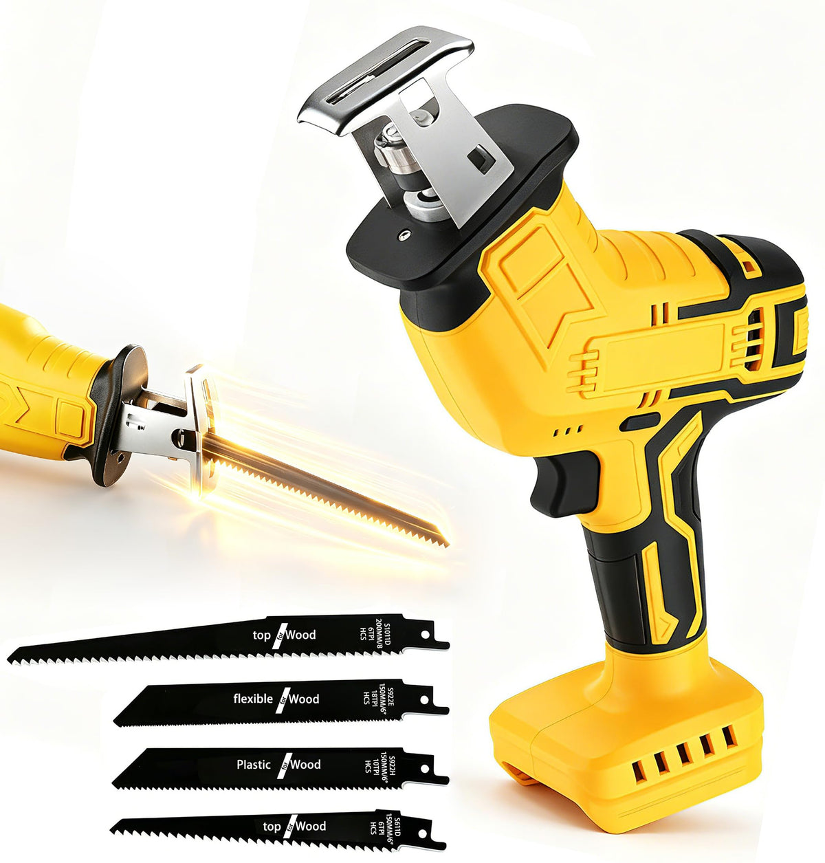 Cordless Reciprocating Saw 400W 3000RPM with 4 Saw Blades H29589