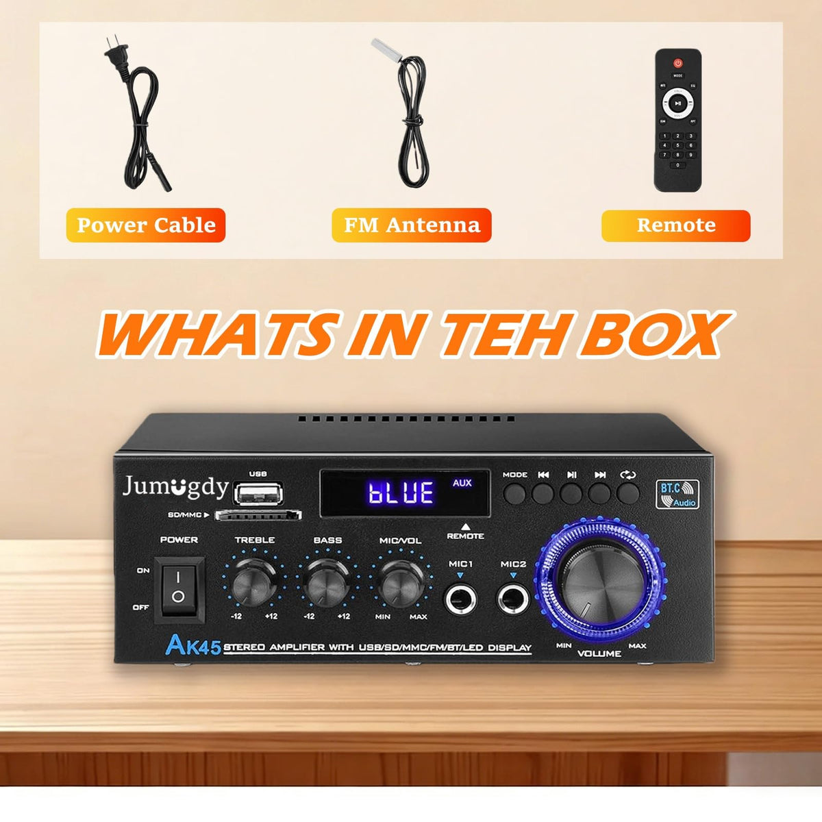 800W 2 Channel Bluetooth Power Amplifier E839