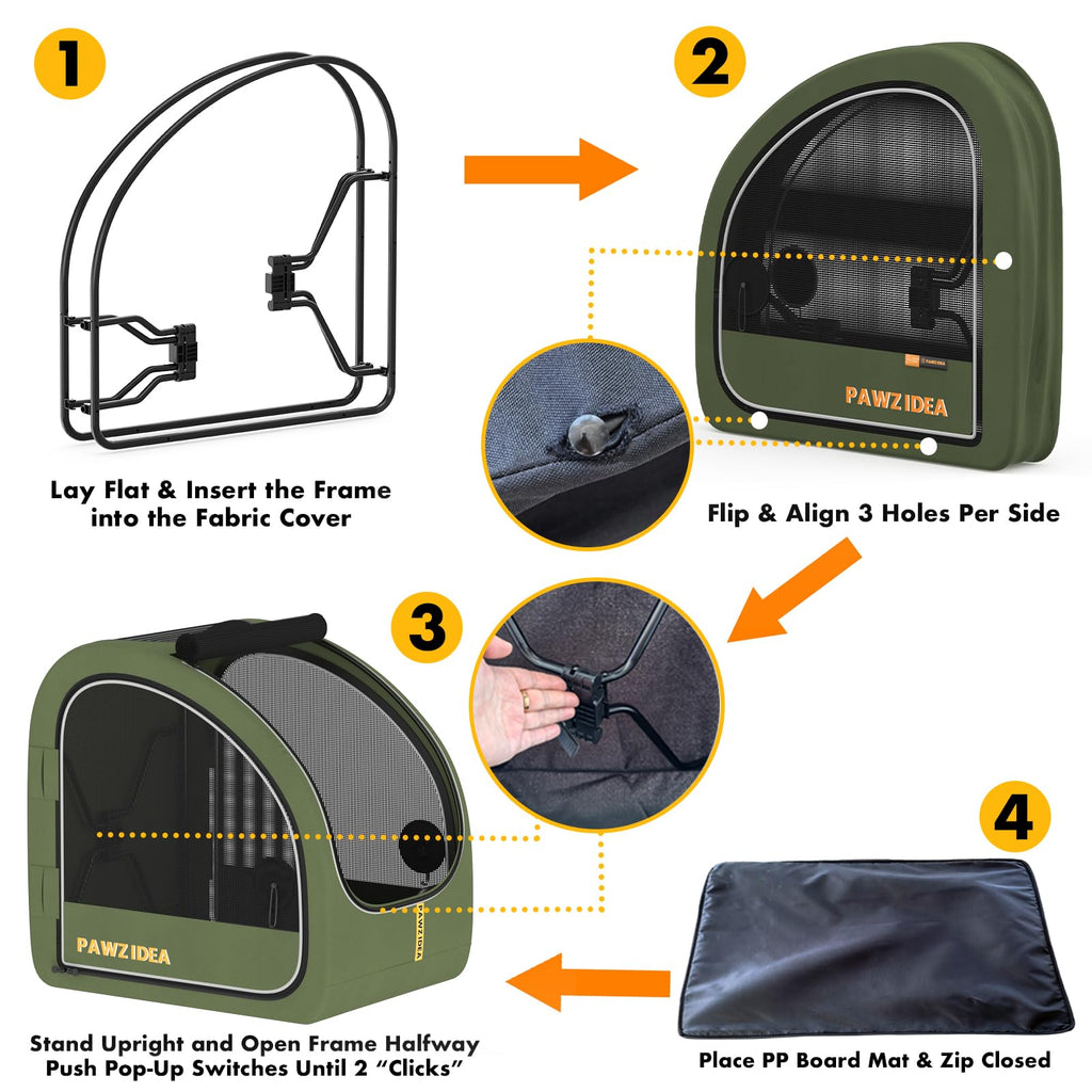 3-in-1 Large Dog Stroller with Detachable Carrier X3084