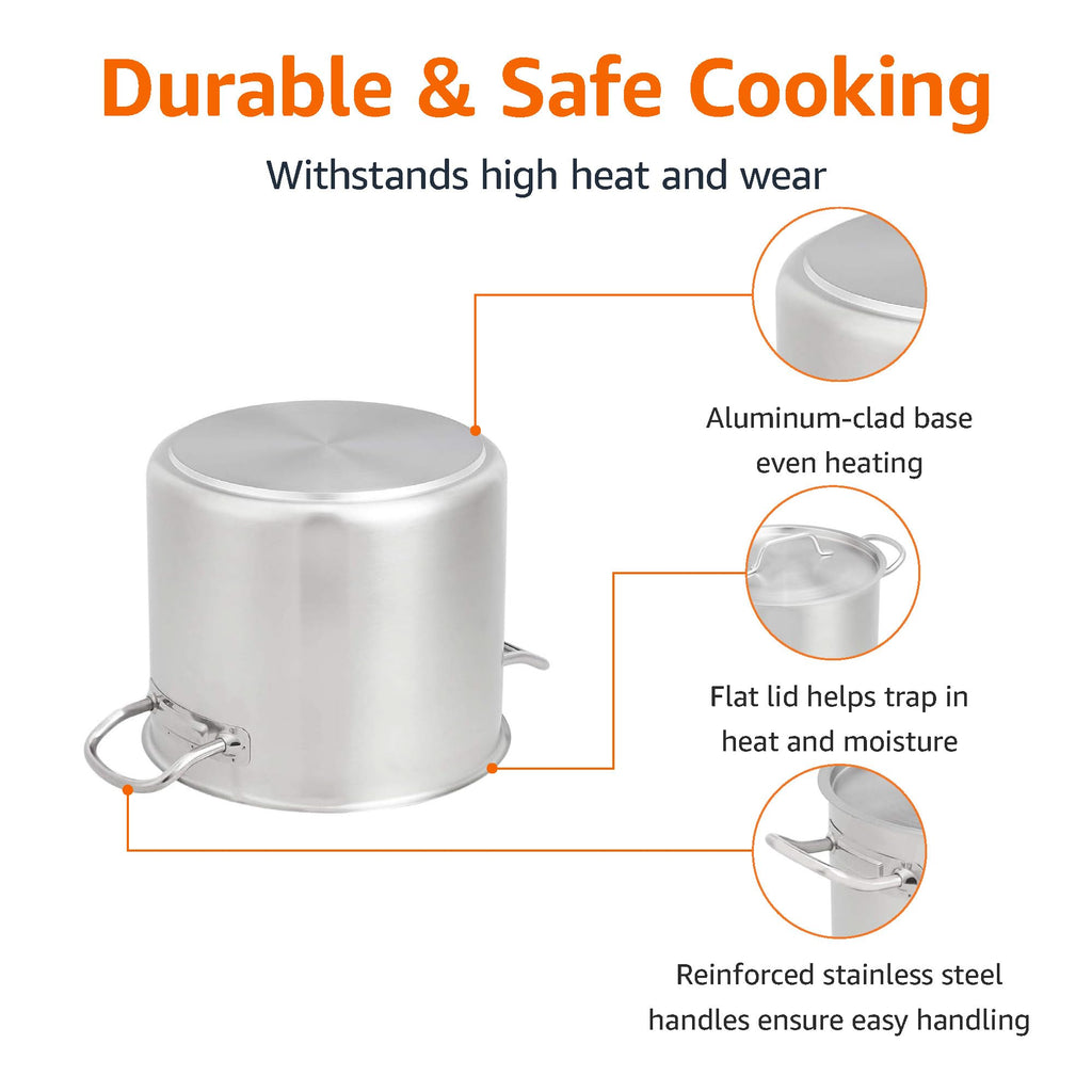 12 Quarts Stainless Steel Stock Pot with Cover P6233