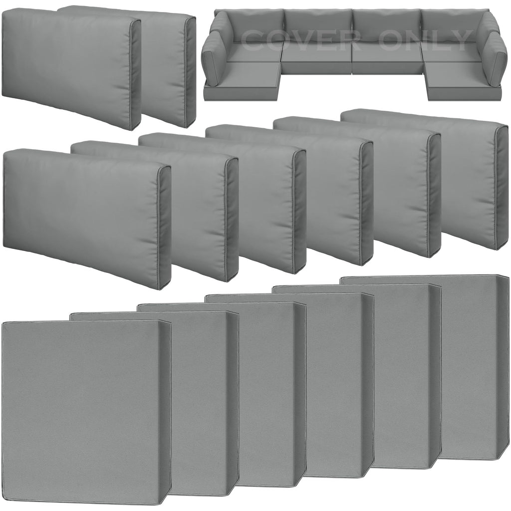 14 Piece Outdoor Waterproof Cushion Covers with Zipper W444400