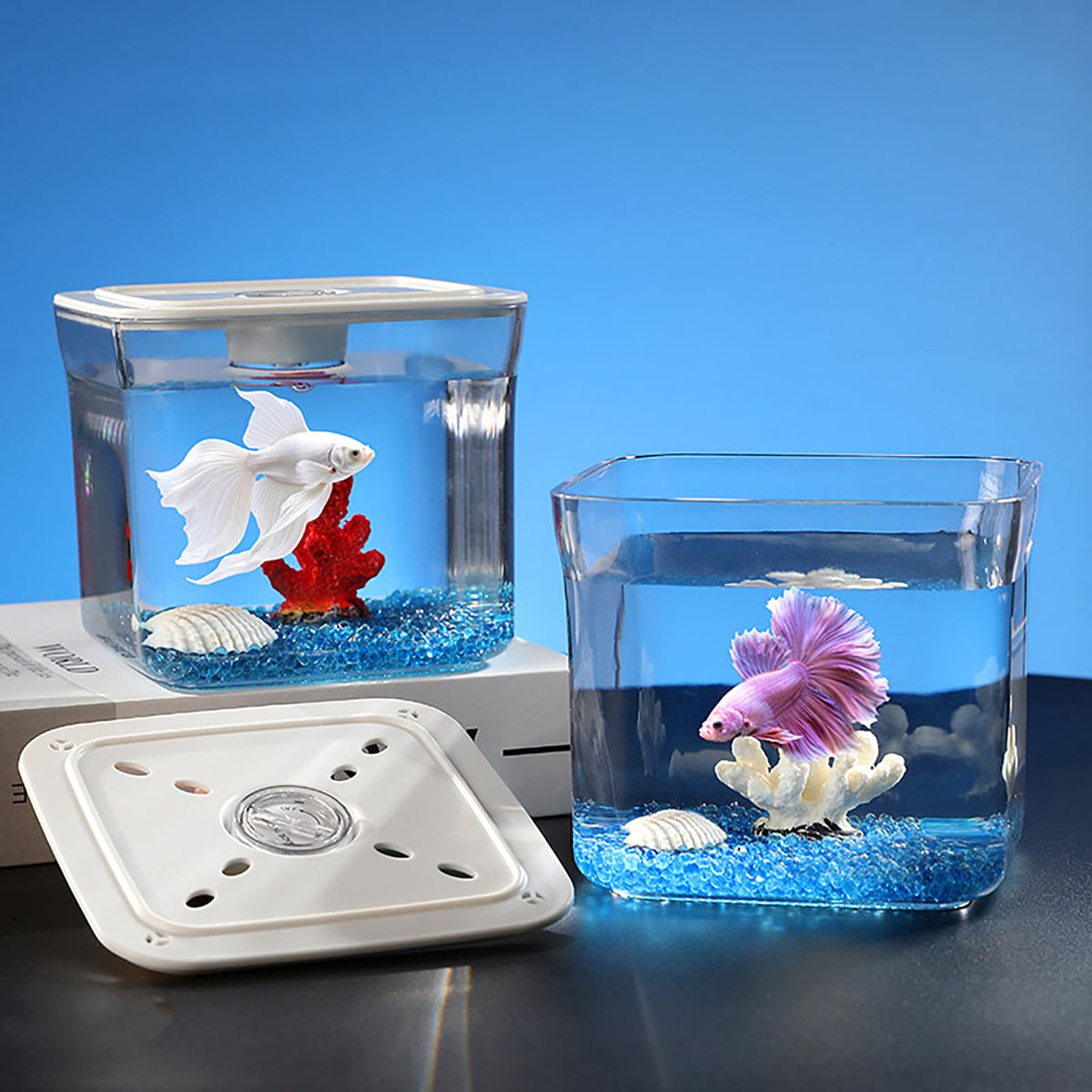 Micro Cube Fish Tank Starter Kit with LED Lighting S89157