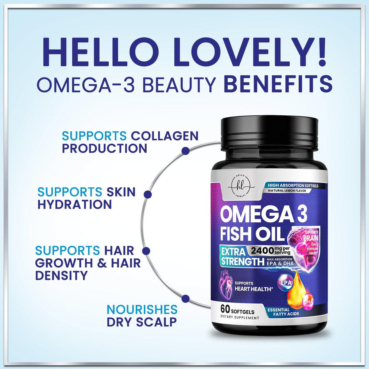 2400mg Omega 3 Fish Oil Softgels X27751