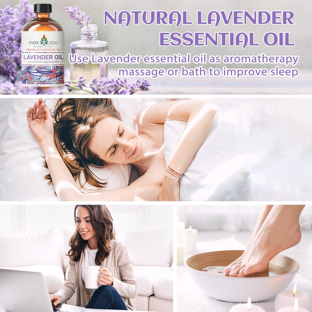 Rosemary and Lavender Essential Oil 4 Fl Oz A852