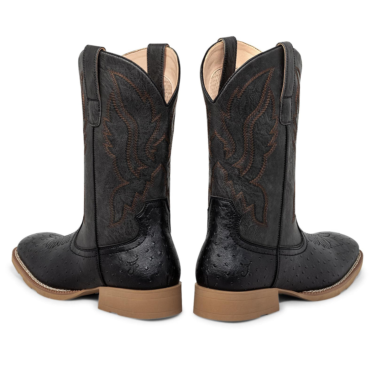 Mens Cowboy Boots Square Toe Wide Fit V85886