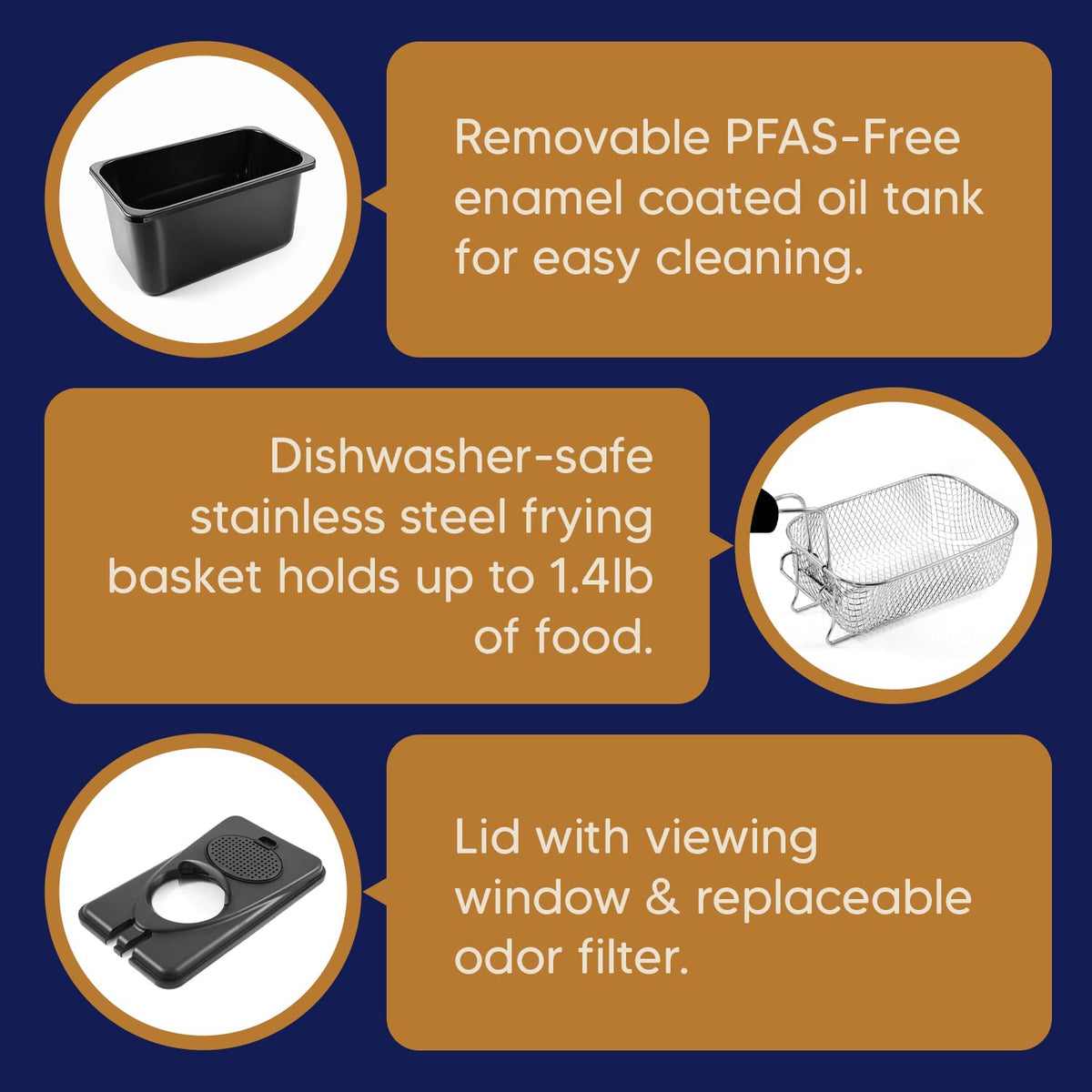 2Qt Immersion Deep Fryer with Removable Basket U1522