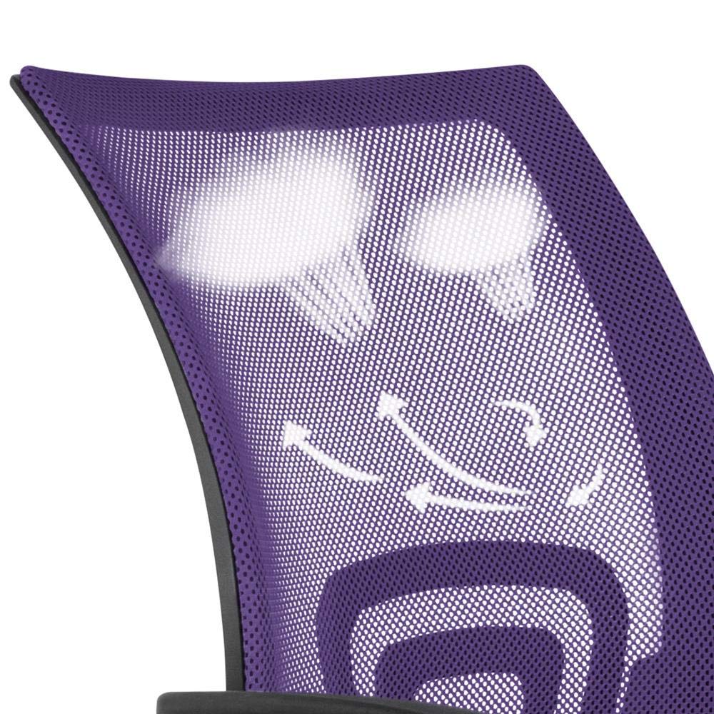 Purple Adjustable Swivel Mesh Office Chair J495448