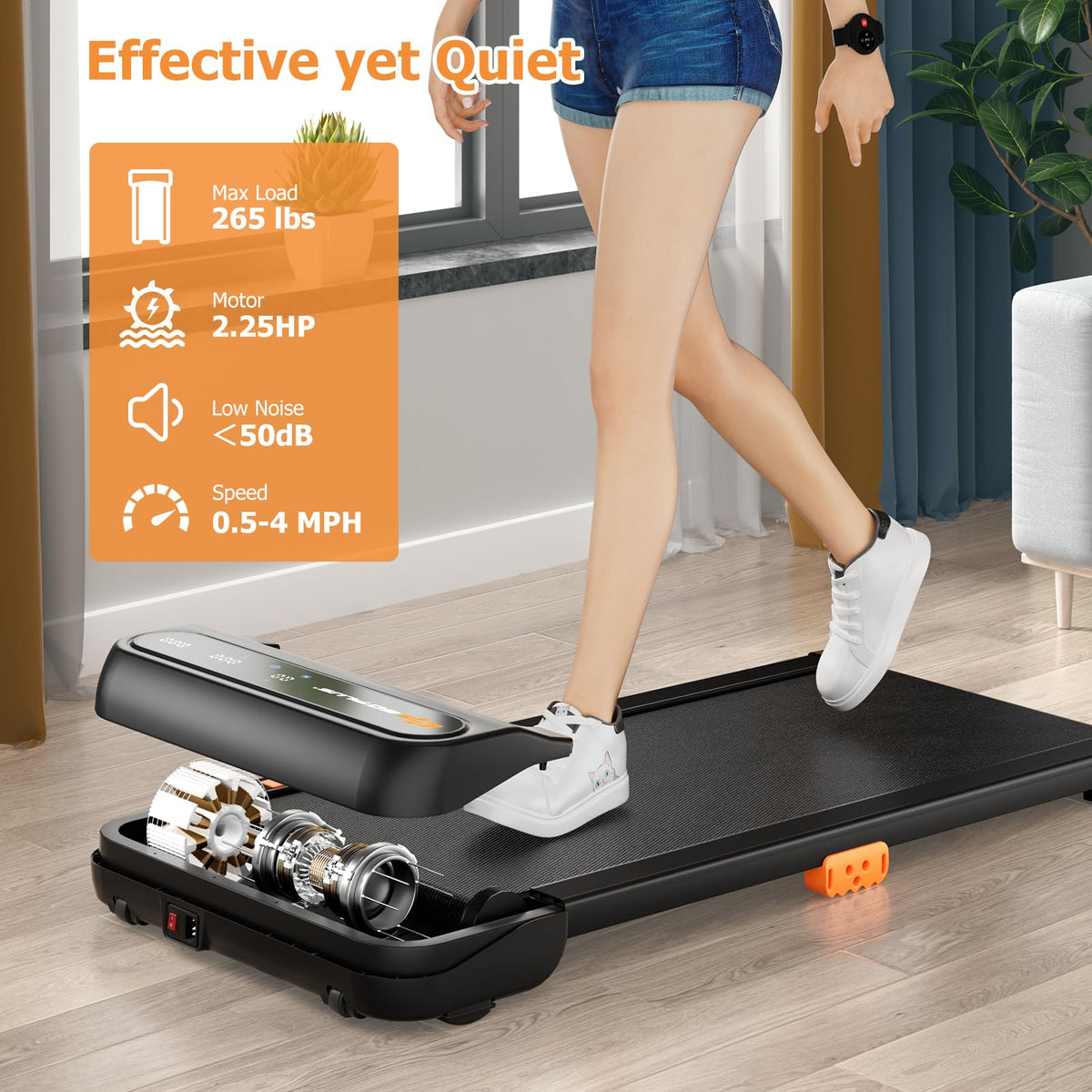 Under Desk Treadmill with 265 lbs Capacity S814808