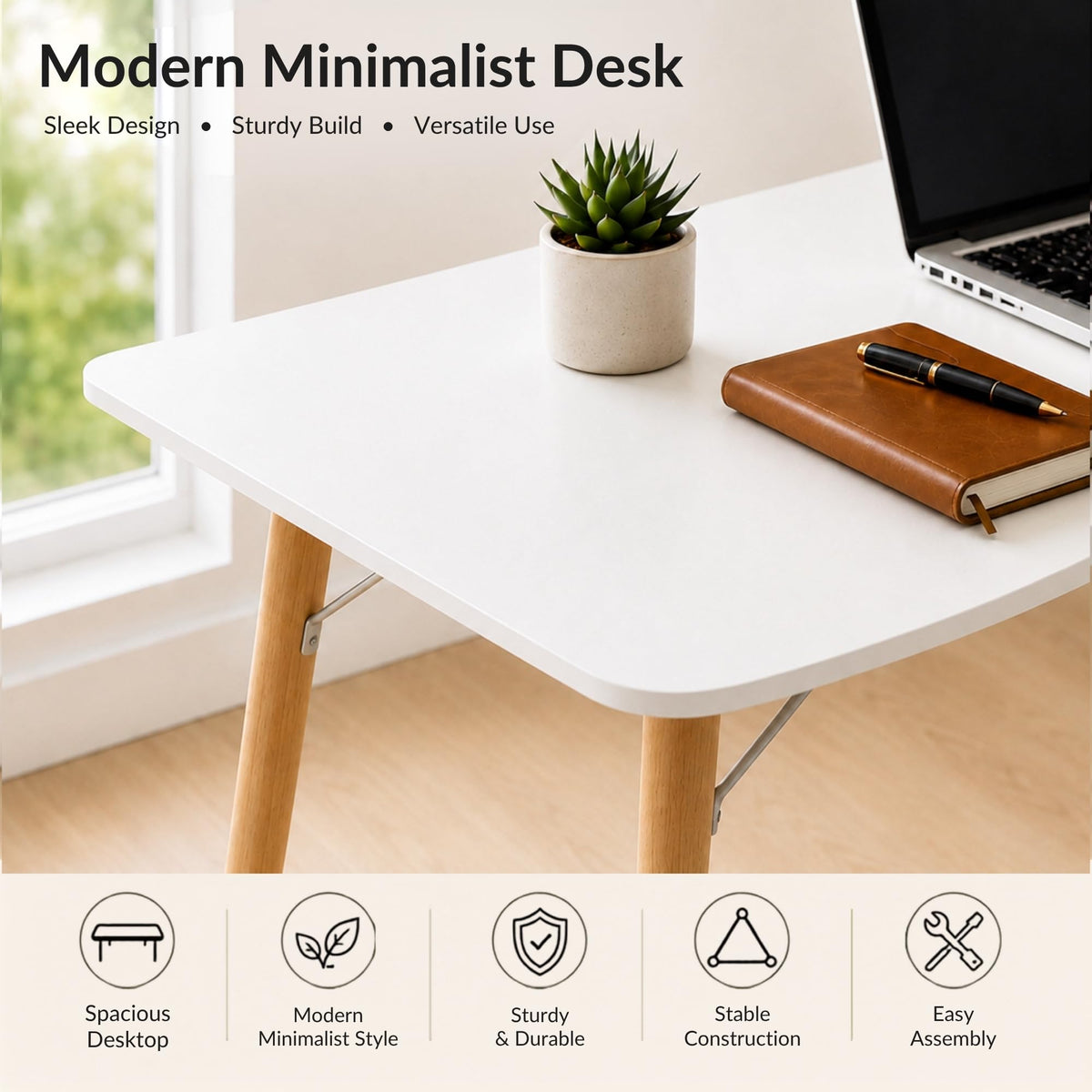 White Computer Desk A438