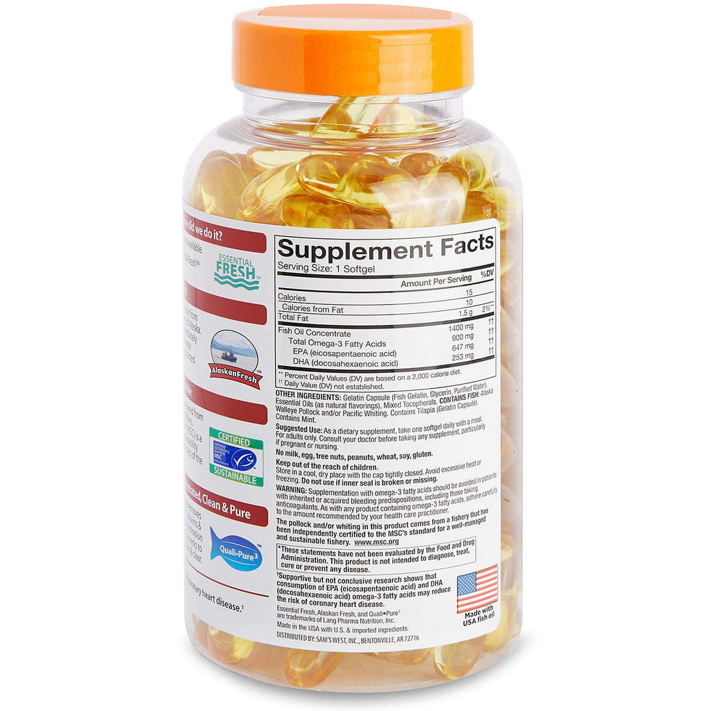Omega 3 Fish Oil 1400 mg 150 Softgels A99444