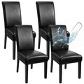 Black Set of 4 Stretch Waterproof Dining Chair Covers A950480