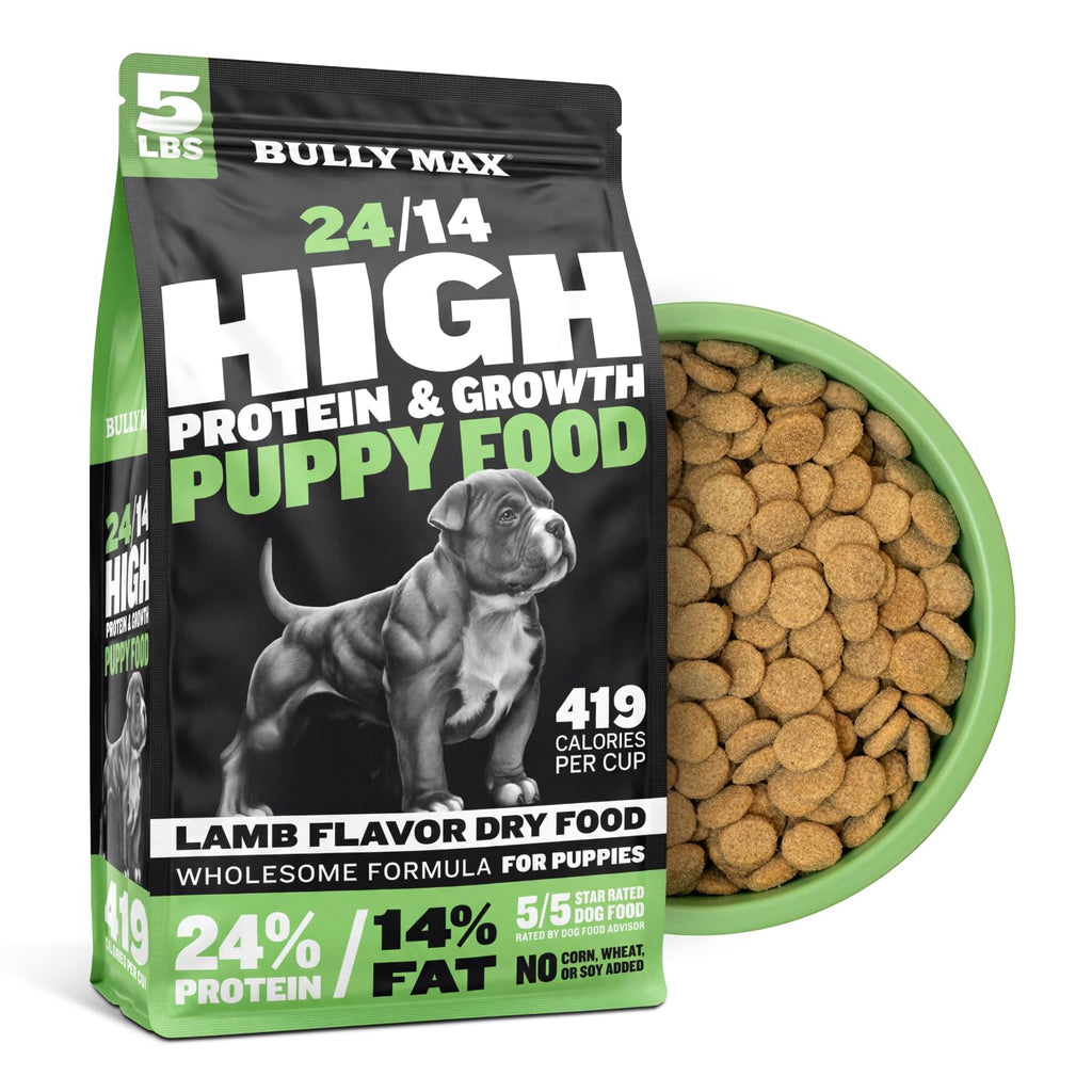 High Protein Lamb and Rice Dry Dog Food for Puppies, 5 lb Bag Q488
