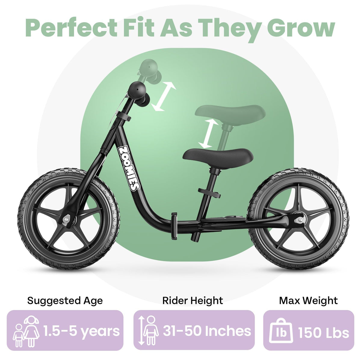 12" Toddler Balance Bike with Carrying Strap V82451