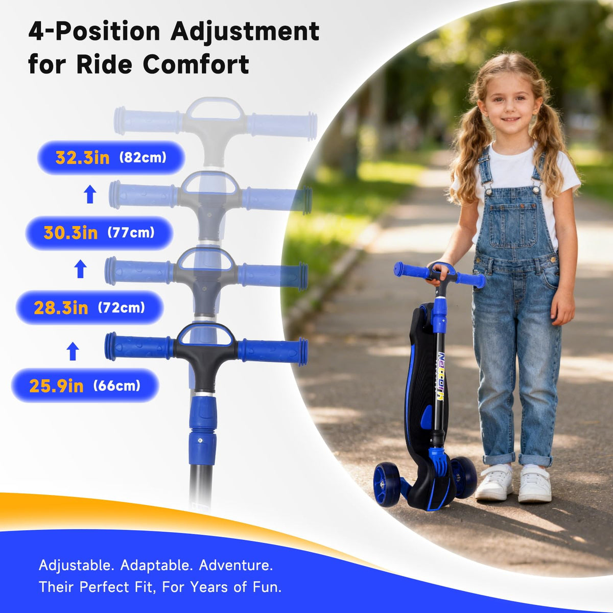 Kids 3-Wheel Foldable Kick Scooter R69694