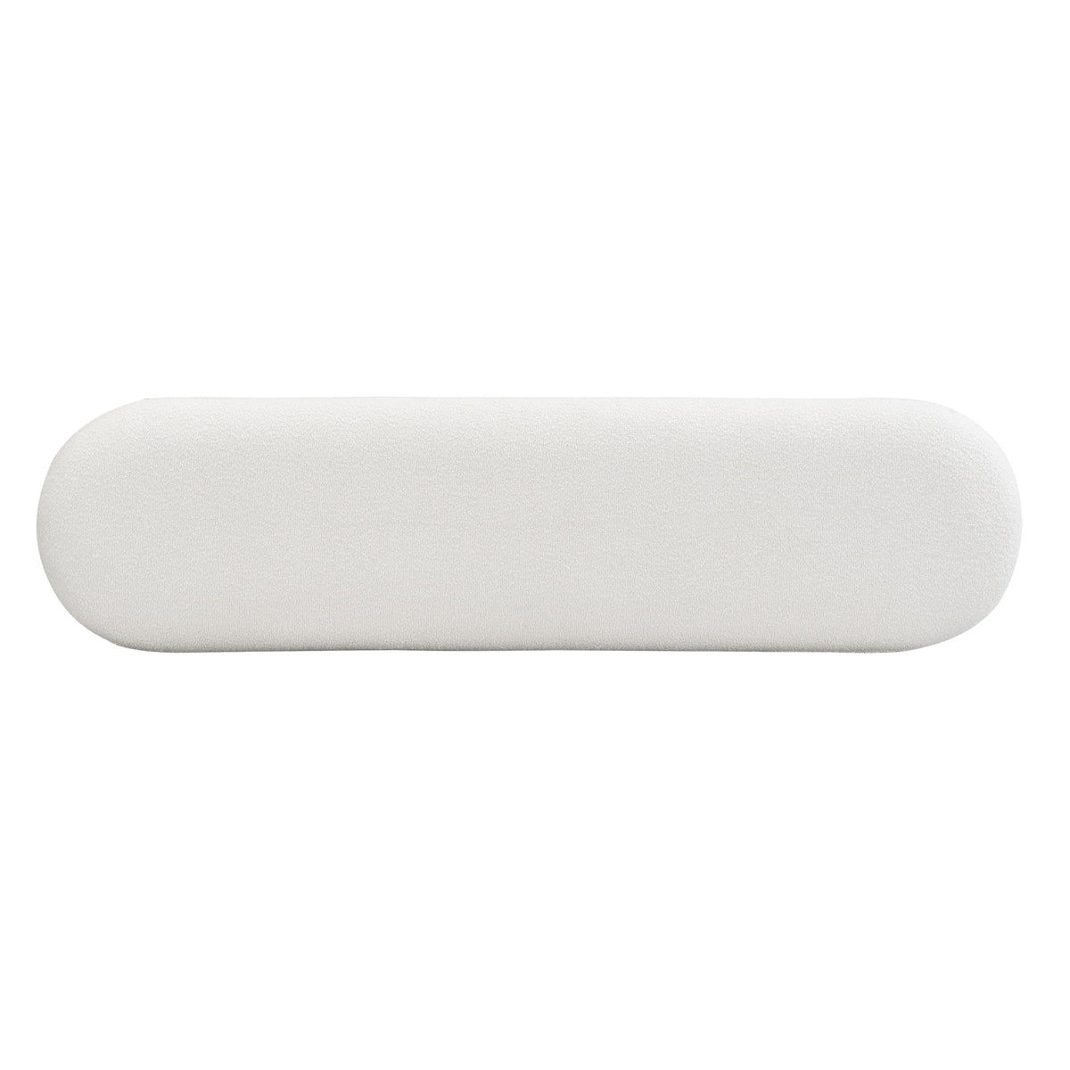 Beige Boucle Oval Dining Bench F3626