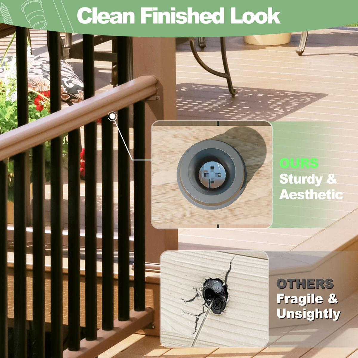 100 Pack 26" Black Aluminum Deck Balusters P137734