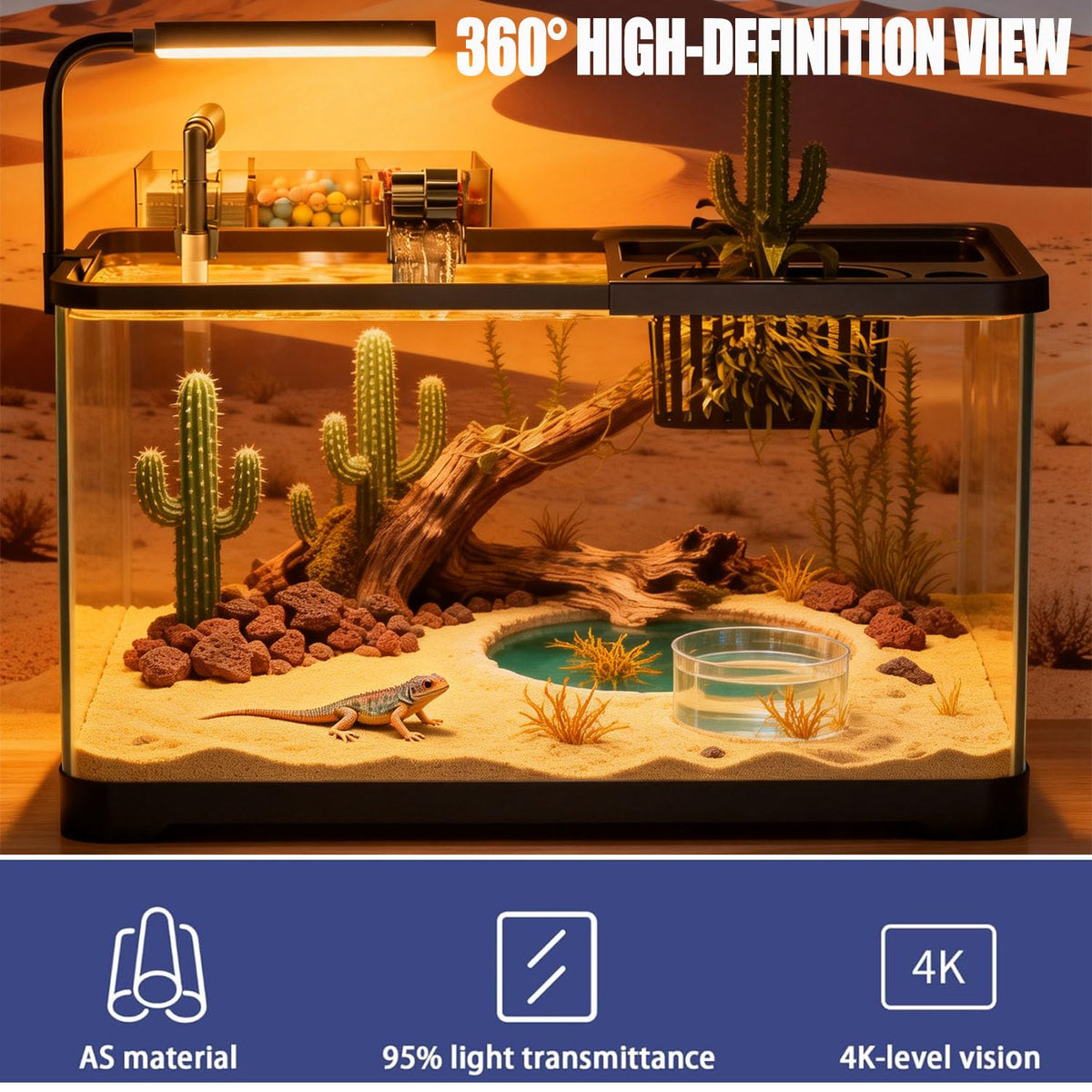 5 Gallon Plastic Fish Tank with Filter and Lid R1616