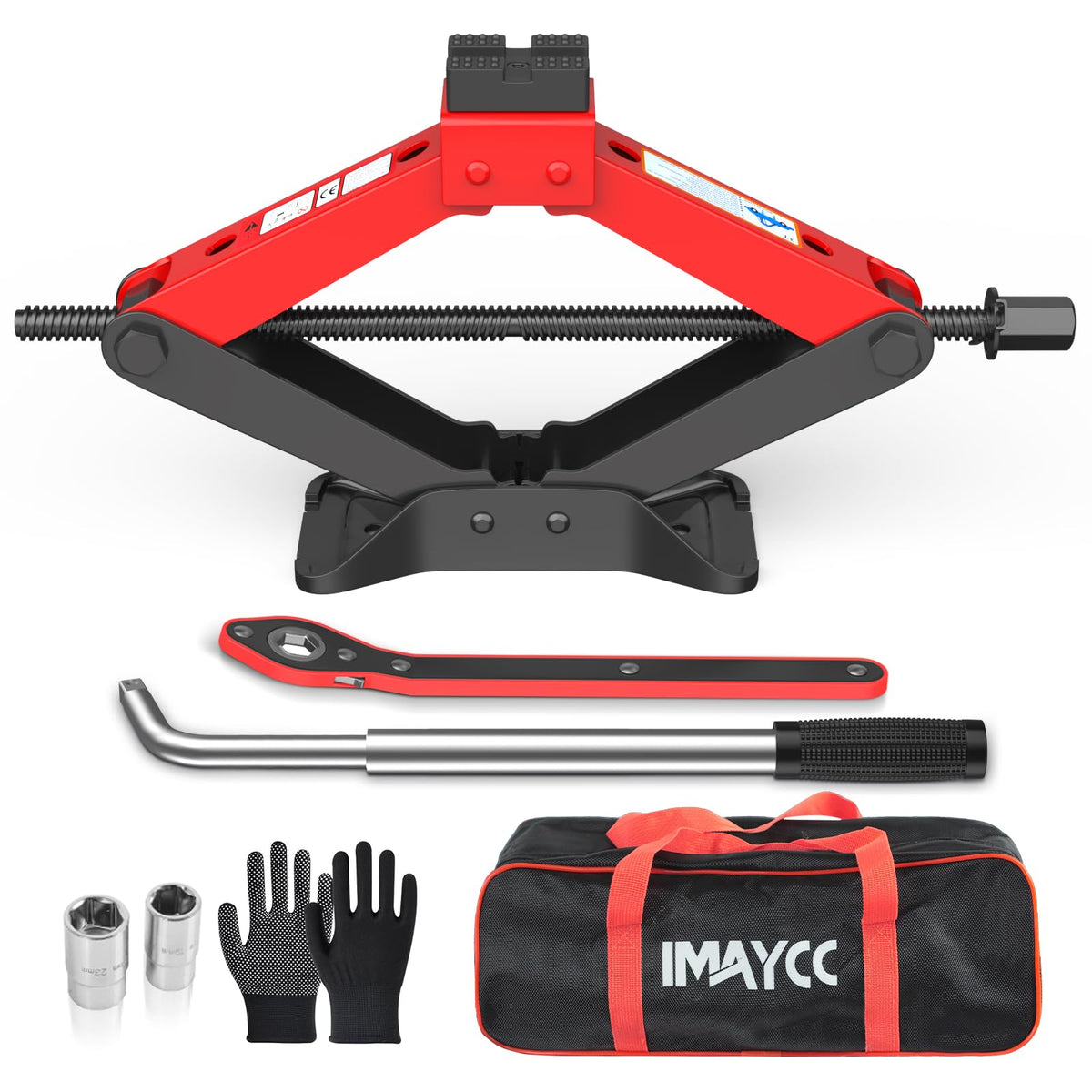 3 Ton Heavy Duty Scissor Jack Kit with Lug Wrench G130430