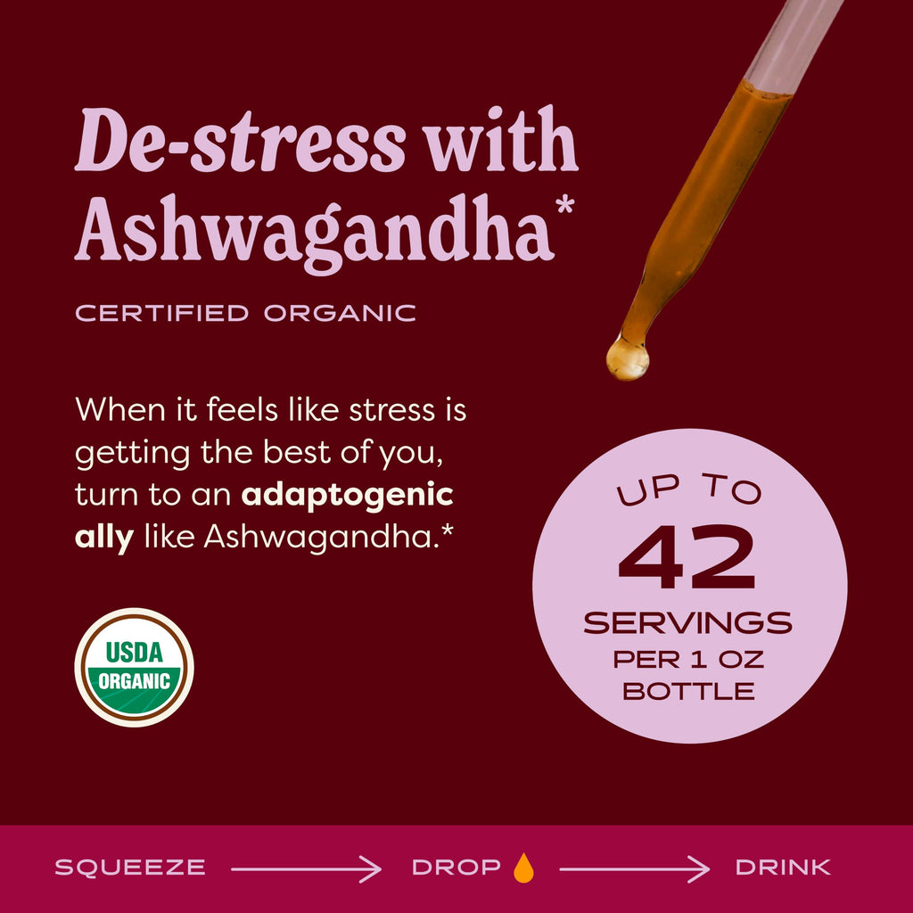 Organic Alcohol-Free Ashwagandha Liquid Extract 1 Oz T548