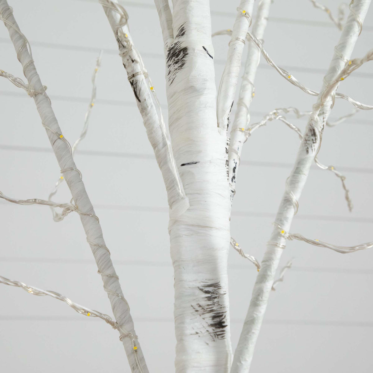8-FT Pre-lit Artificial White Birch Tree with LED Lights H98486