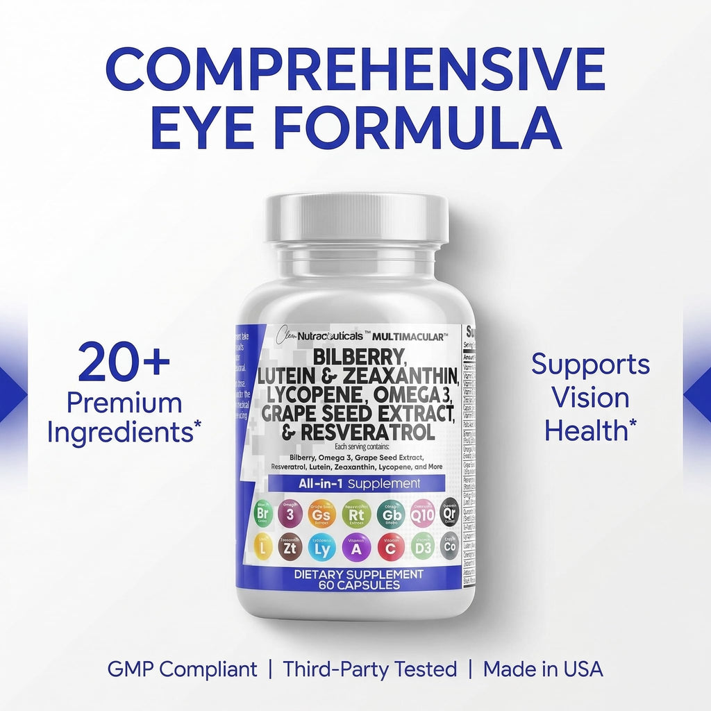Eye Vitamins with Bilberry Lutein Zeaxanthin Supplement N984